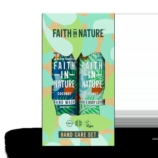 Faith in Nature Hand Care Set Coconut Hand Wash & Hand & Body Lotion