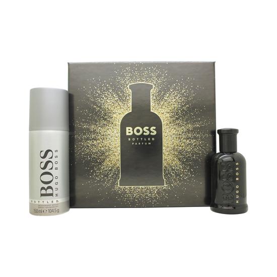 Boss Bottled Parfum Gift Set 50ml Eau De Parfum + 150ml Deodorant Spray