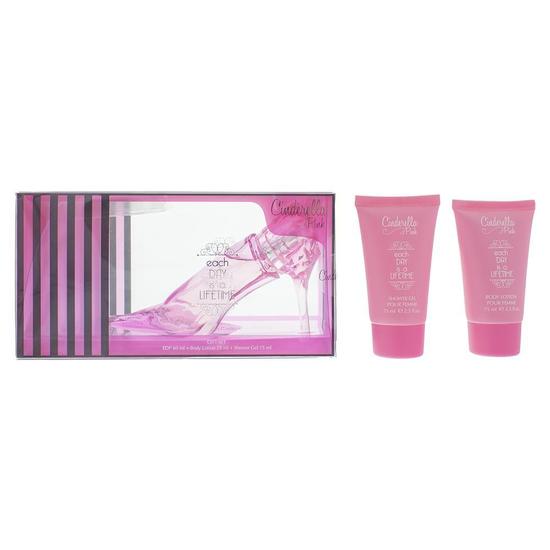 Disney Apple Beauty Cinderella Pink Eau De Parfum Body Lotion & Shower Gel Set 60ml