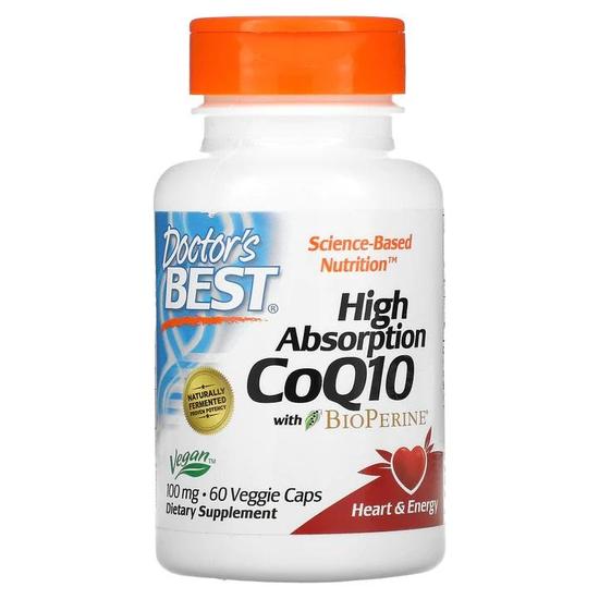 Doctor's Best High Absorption CoQ10 With BioPerine 100mg Vegicaps 60 Vegicaps