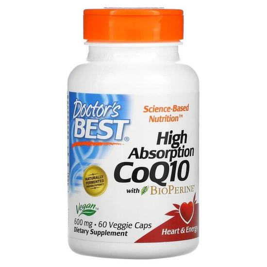 Doctor's Best High Absorption CoQ10 With BioPerine 600mg Vegicaps 60 Vegicaps