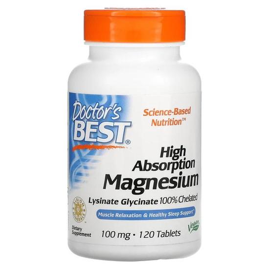 Doctor's Best High Absorption Magnesium 100mg Tablets 120 Tablets