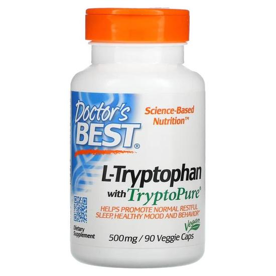 Doctor's Best L-Tryptophan With TryptoPure 500mg Vegicaps 90 Vegicaps