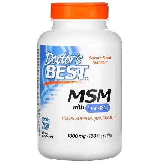 Doctor's Best MSM With OptiMSM 1000mg Capsules 180 Capsules