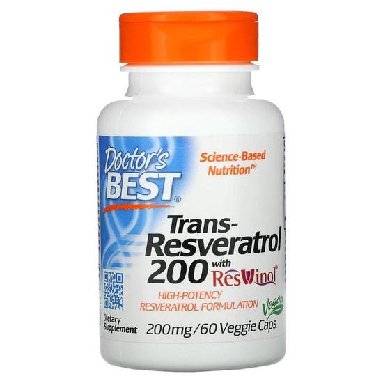 Doctor's Best Trans-Resveratrol With ResVinol-25 200mg Vegicaps 60 Vegicaps