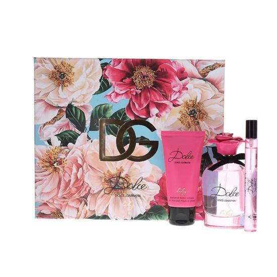 Dolce & Gabbana Lily Eau De Toilette Gift Set Spray 75ml With 50ml Body Lotion + 10ml Eau De Toilette