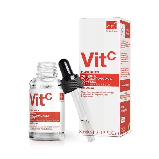 Dr Botanicals Vitamin C 3% & Polyglutamic Acid Complex 1% & Brightening Facial Serum 30ml