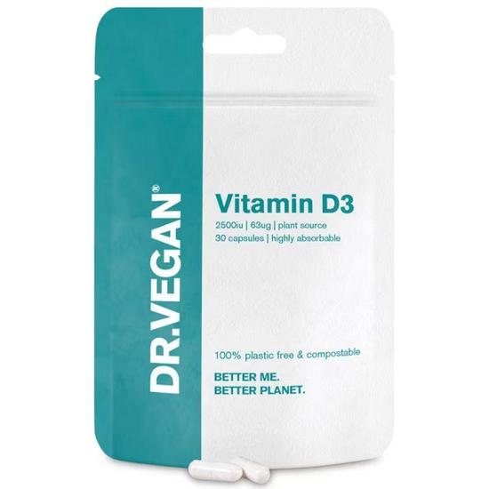 Dr Vegan Vitamin D3 2500iu Capsules