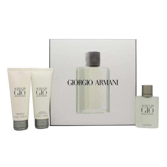 Giorgio Armani Acqua Di Gio Gift Set 50ml Eau De Toilette + 75ml Shower Gel + 75ml Aftershave Balm