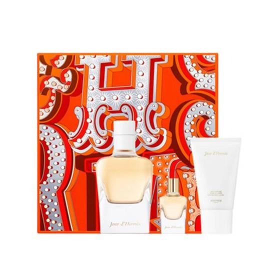Hermès Jour D'Hermes Eau De Parfum Women's Perfume Gift Set Spray 50ml With 30ml Body Lotion + 7.5ml Eau De Parfum