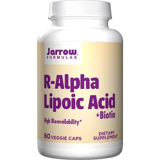 Jarrow Formulas R-Alpha Lipoic Acid + Biotin Capsules 60 Capsules