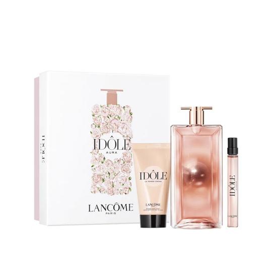 Lancôme Idole Aura Gift Set 50ml Eau De Parfum + 10ml Eau De Parfum + 50ml Body Lotion