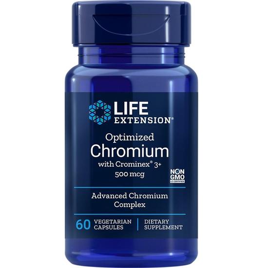 Life Extension Optimised Chromium With Crominex 3+ 500mcg Vegicaps 60 Vegicaps