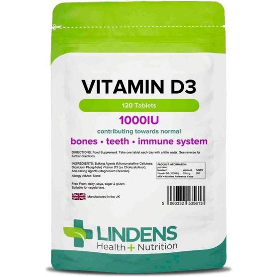 Lindens Vitamin D3 1000iu Tablets 120 Tablets
