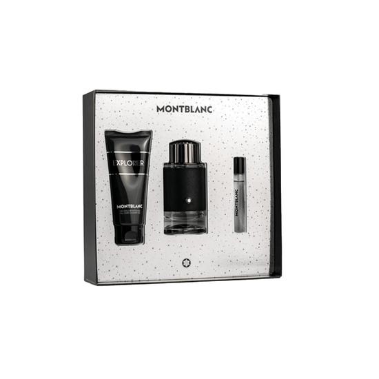 Montblanc Explorer Gift Set Eau De Parfum Men's Aftershave Gift Set Spray 100ml With 100ml Shower Gel + 7.5ml Eau De Parfum