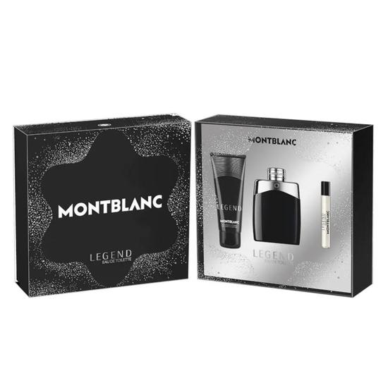 Montblanc Legend Eau De Toilette Men's Aftershave Gift Set Spray 100ml With 100ml Shower Gel + 7.5ml Eau De Toilette