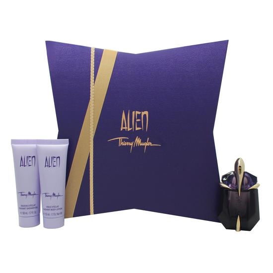 Mugler Alien Gift Set 30ml Eau De Parfum + 50ml Body Lotion + 50ml Shower Gel