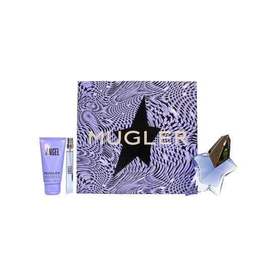 Mugler Angel Gift Set 60ml Eau De Parfum + 10ml Eau De Parfum + 50ml Body Lotion