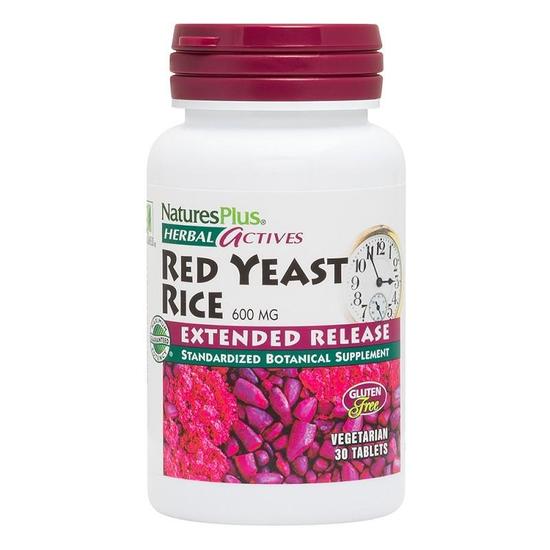 Nature's Plus Herbal Actives Extended Release Red Yeast Rice 600mg Tablets 30 Tablets