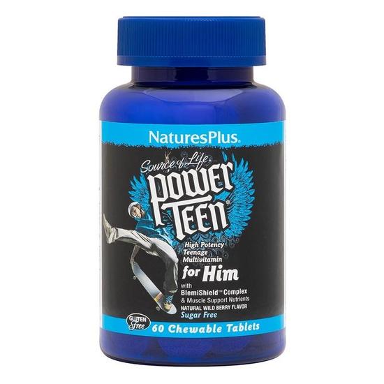 Nature's Plus Power Teen For Him Chewable Tablets 60 Tablets