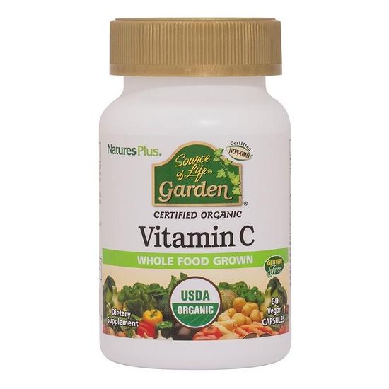 Nature's Plus Source Of Life Garden Organic Vitamin C 500mg Vegicaps 60 Vegicaps