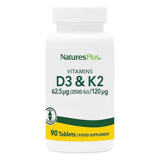 Nature's Plus Vitamin D3 2500iu With K2 120mcg Vegicaps
