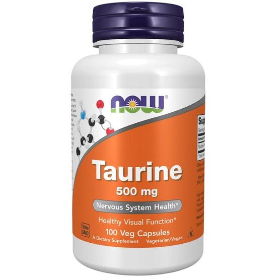 NOW Foods Taurine 500mg Capsules 100 Capsules