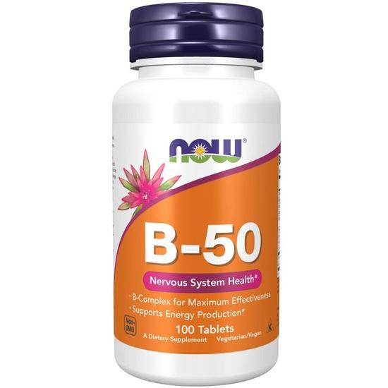 NOW Foods Vitamin B-50 Capsules 100 Capsules