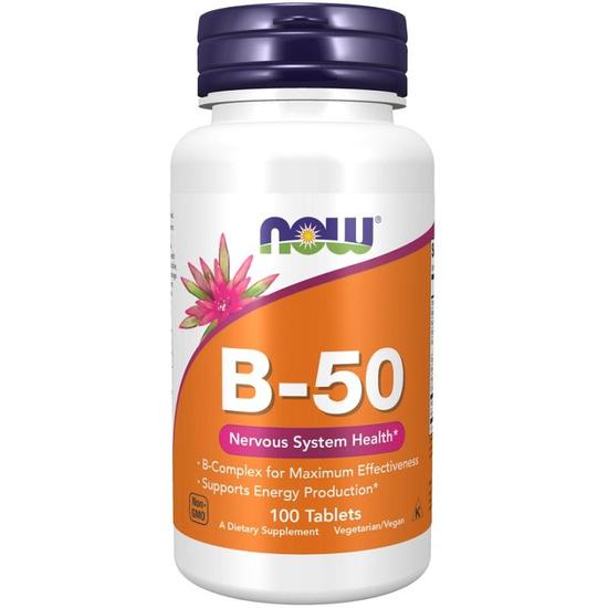 NOW Foods Vitamin B-50 Tablets 100 Tablets