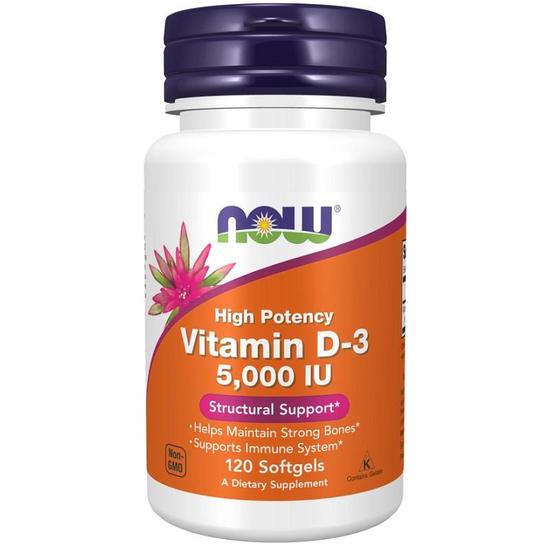 NOW Foods Vitamin D-3 5000iu Softgels 120 Softgels