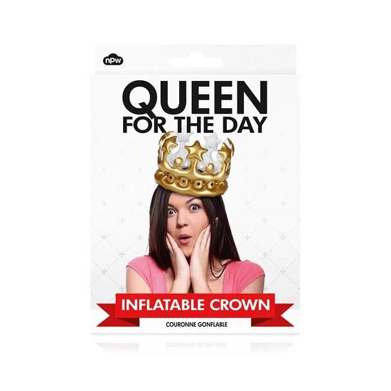 NPW Queen For The Day Inflatable Gold Crown
