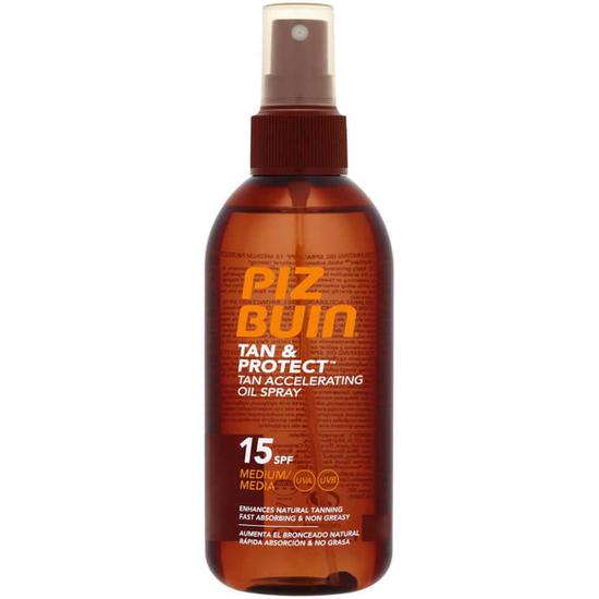 Piz Buin Tan & Protect Tan Accelerating Oil Spray Medium SPF 15 150ml