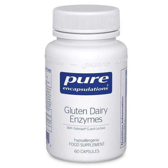 Pure Encapsulations Gluten Dairy Enzymes Capsules 60 Capsules