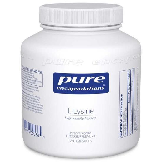 Pure Encapsulations l-Lysine Capsules 270 Capsules