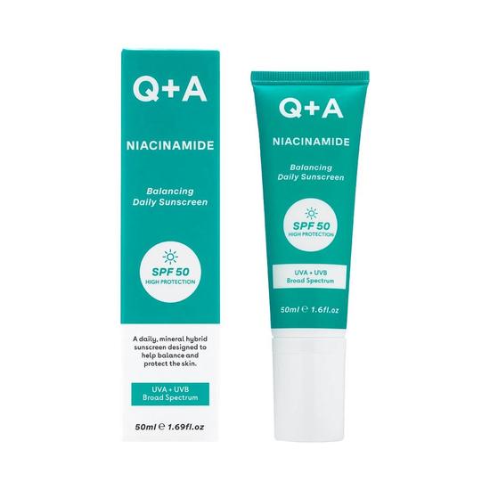 Q+A Niacinamide SPF 50 Balancing Facial Sunscreen
