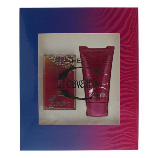 Roberto Cavalli Just Cavalli Pink Eau De Toilette 30ml & Body Lotion 75ml Set 30ml