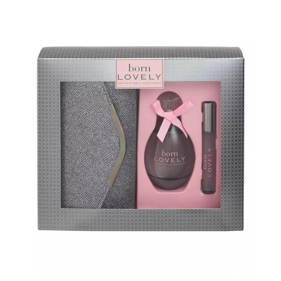 Sarah Jessica Parker Born Lovely Gift Set Eau De Parfum 100ml + R/Ball 10ml + Clutch Bag