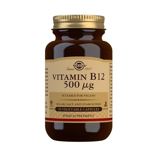 Solgar Vitamin B12 500ug Vegicaps 50 Vegicaps