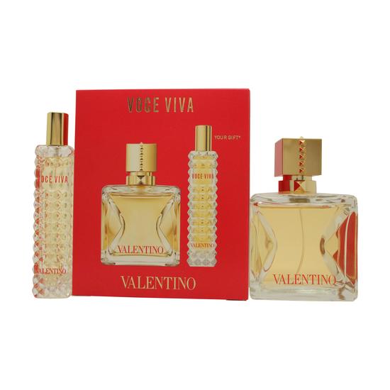 Valentino Voce Viva Gift Set 100ml Eau De Parfum + 15ml Eau De Parfum