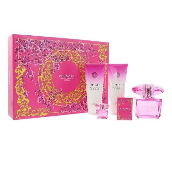 Versace Bright Crystal Absolu Eau De Parfum Shower Gel Body Lotion Gift Set 90ml