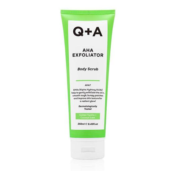 Q+A AHA Exfoliator Body Scrub 8 oz
