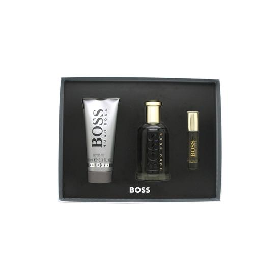 Boss Bottled Eau De Parfum Gift Set 100ml Eau De Parfum + 100ml Shower Gel + 10ml Eau De Parfum