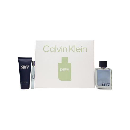 Calvin Klein Defy Gift Set 100ml Eau De Toilette+ 100ml Shower Gel + 10ml Eau De Toilette