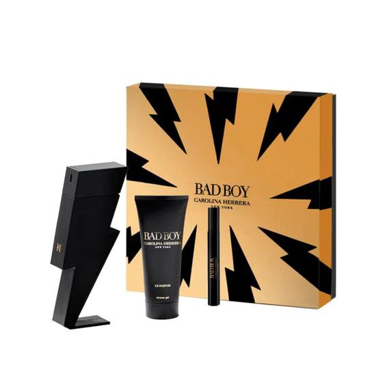 Carolina Herrera Bad Boy Le Parfum Eau De Parfum Men's Aftershave Gift Set 100ml With 100ml Shower Gel & 10ml Eau De Parfum
