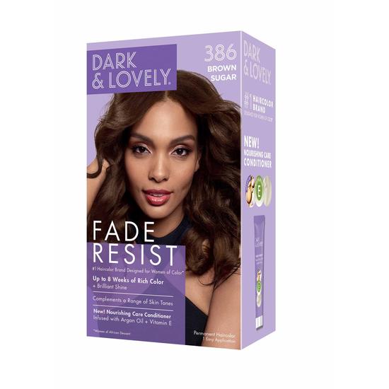 Dark and Lovely Fade Resistant Rich Conditioning Hair Colour Brown Sugar, 386
