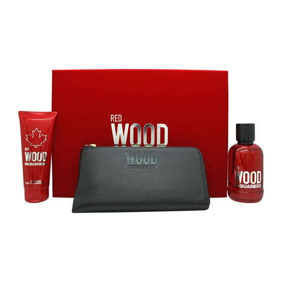 Dsquared2 Red Wood Gift Set 100ml Eau De Toilette + 150ml Body Lotion
