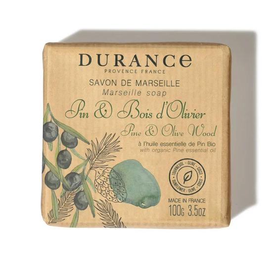 Durance Marseille Soap Pine & Olive Wood 100g