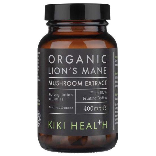 KIKI Health Organic Lion's Mane Mushroom Extract Vegicaps 60 Vegicaps