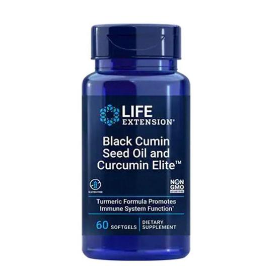 Life Extension Black Cumin Seed Oil & Curcumin Elite Turmeric Extract Softgels 60 Softgels
