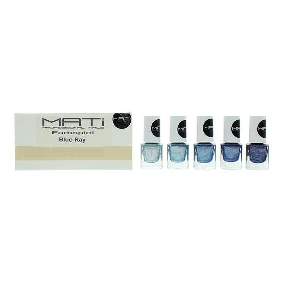 MATi Professional Nails Nail Polish Gift Set Blue Ray 5ml